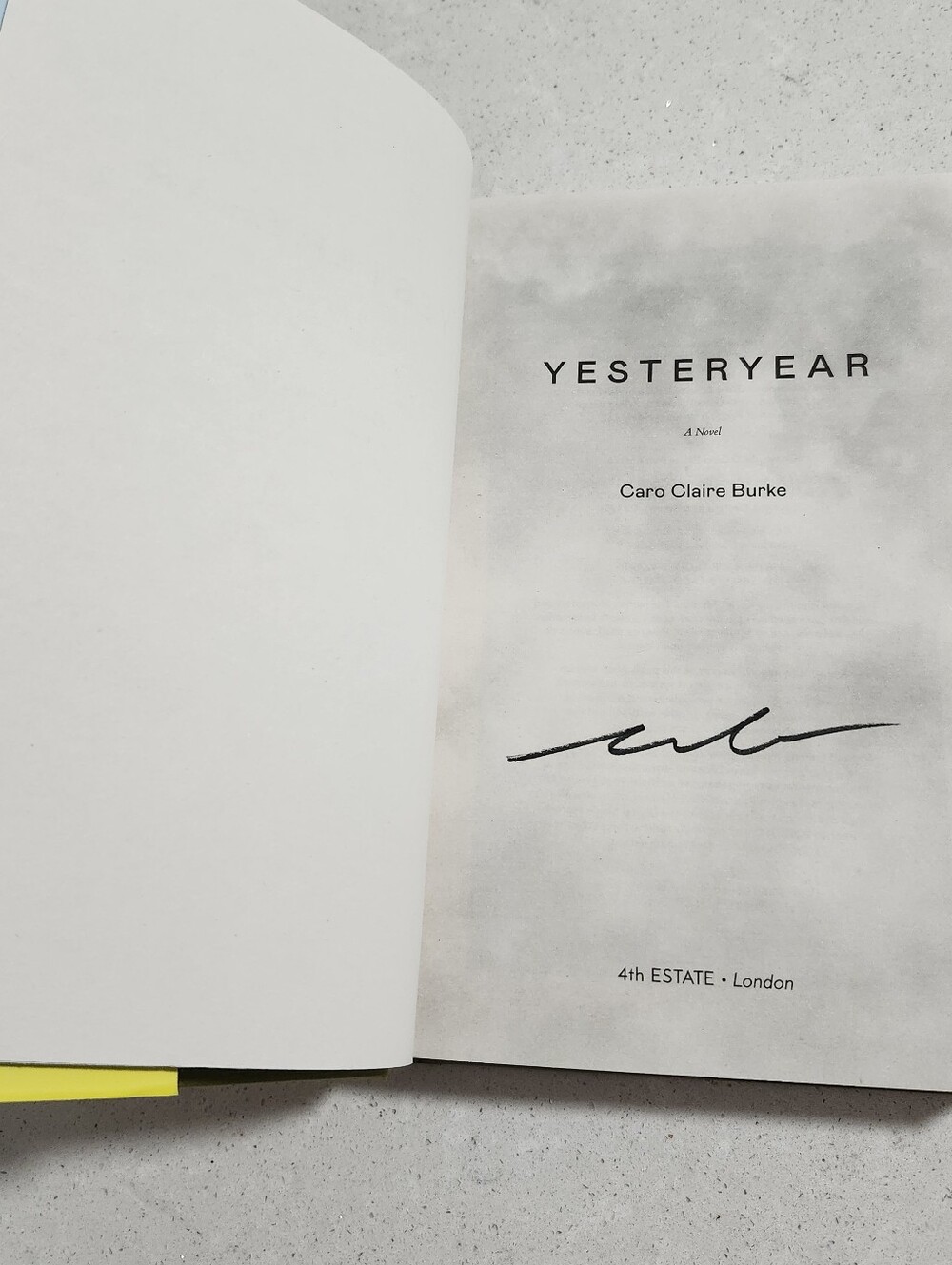 Yesteryear SIGNED Caro Claire Burke UK First Printing Hardcover